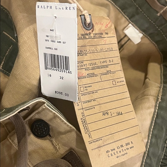 RRL Double RL Ralph Lauren Campbell CGO Cargo Pants new Mens 38x32 - Picture 16 of 16